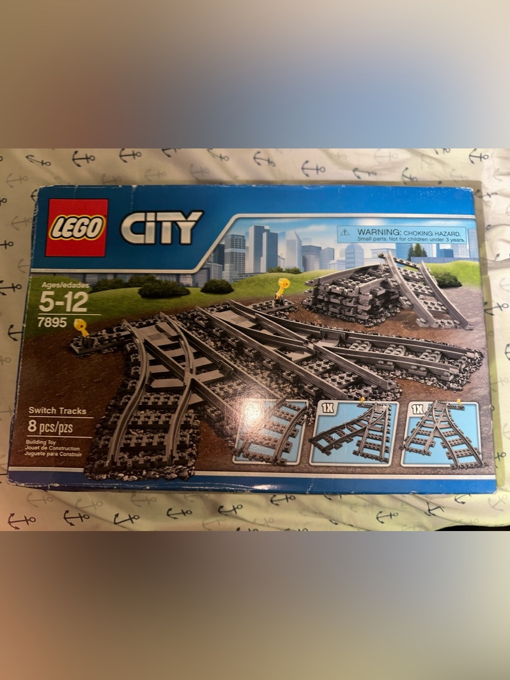 New LEGO City Switch Tracks Set 7895 - Black Train Track Pieces